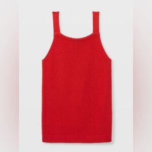 Club Monaco Soft Edge Tank Knit XS Red NWT